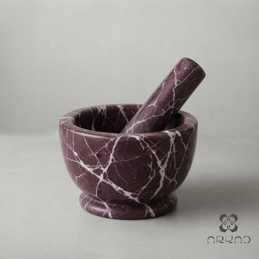 MORTAR AND PESTLE - ROSSO LEVANTO MARBLE