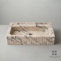 Vessel Sink, Luxury Stone Vanity Basin, Natural Marble Washbasin Calacatta viola marble