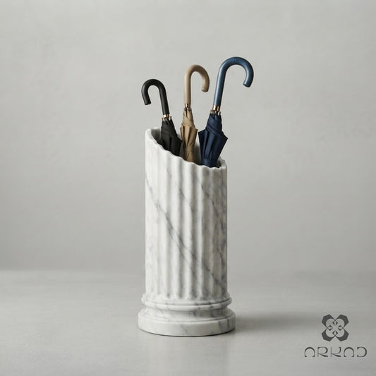 "RUIN" THE UMBRELLA STAND - WHITE MARBLE