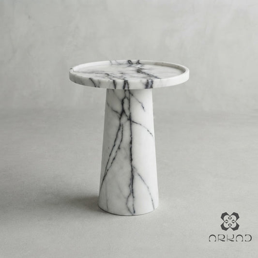 REEZ SIDE TABLE - WHITE MARBLE
