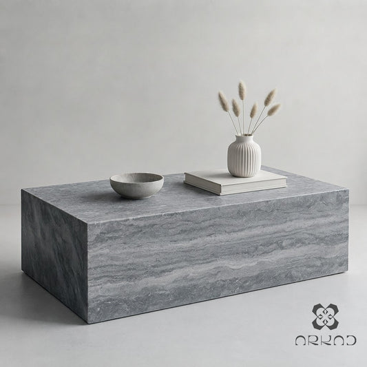 ORE - COFFEE TABLE - SILVER TRAVERTINE