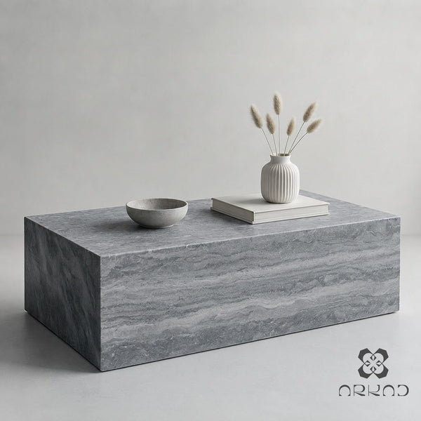 ORE - COFFEE TABLE - SILVER TRAVERTINE