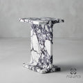 Luxury Side Table - Calacatta viola Marble - Modern Minimalist Design - Perfect for Living Room or Bedroom - Nightstand & Bedside Table
