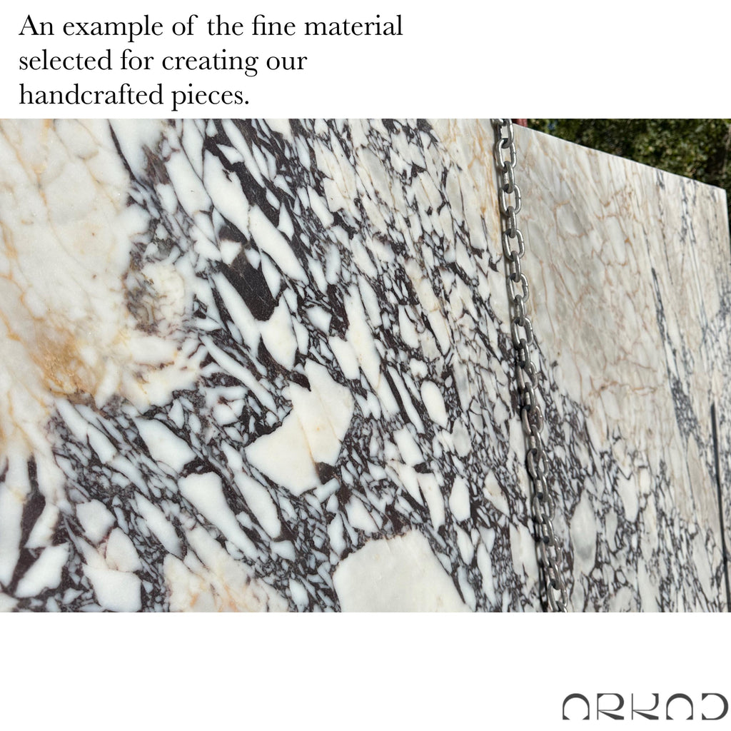 Chopping Board - Calacatta Viola Marble - Natural Stone Cutting & Serving Board • Luxury Kitchen Decor • Gift