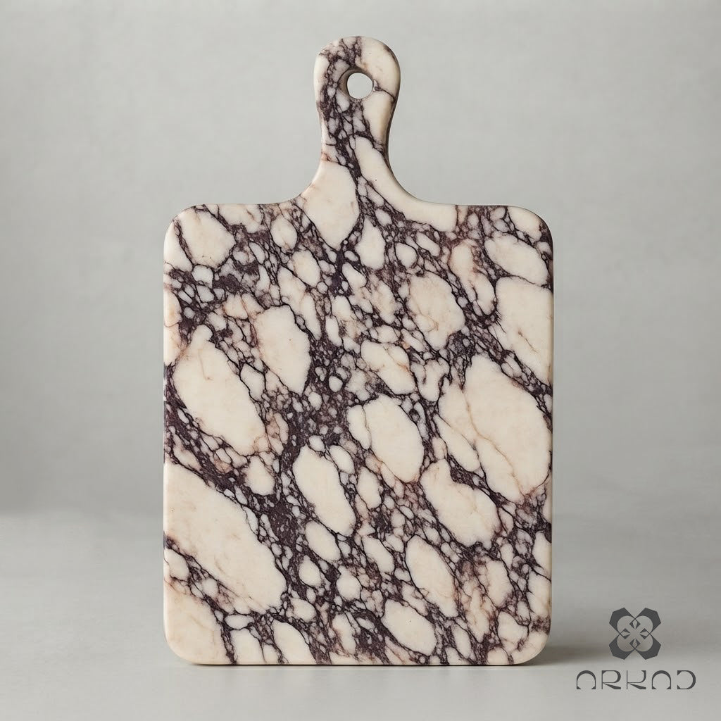 Chopping Board - Calacatta Viola Marble - Natural Stone Cutting & Serving Board • Luxury Kitchen Decor • Gift