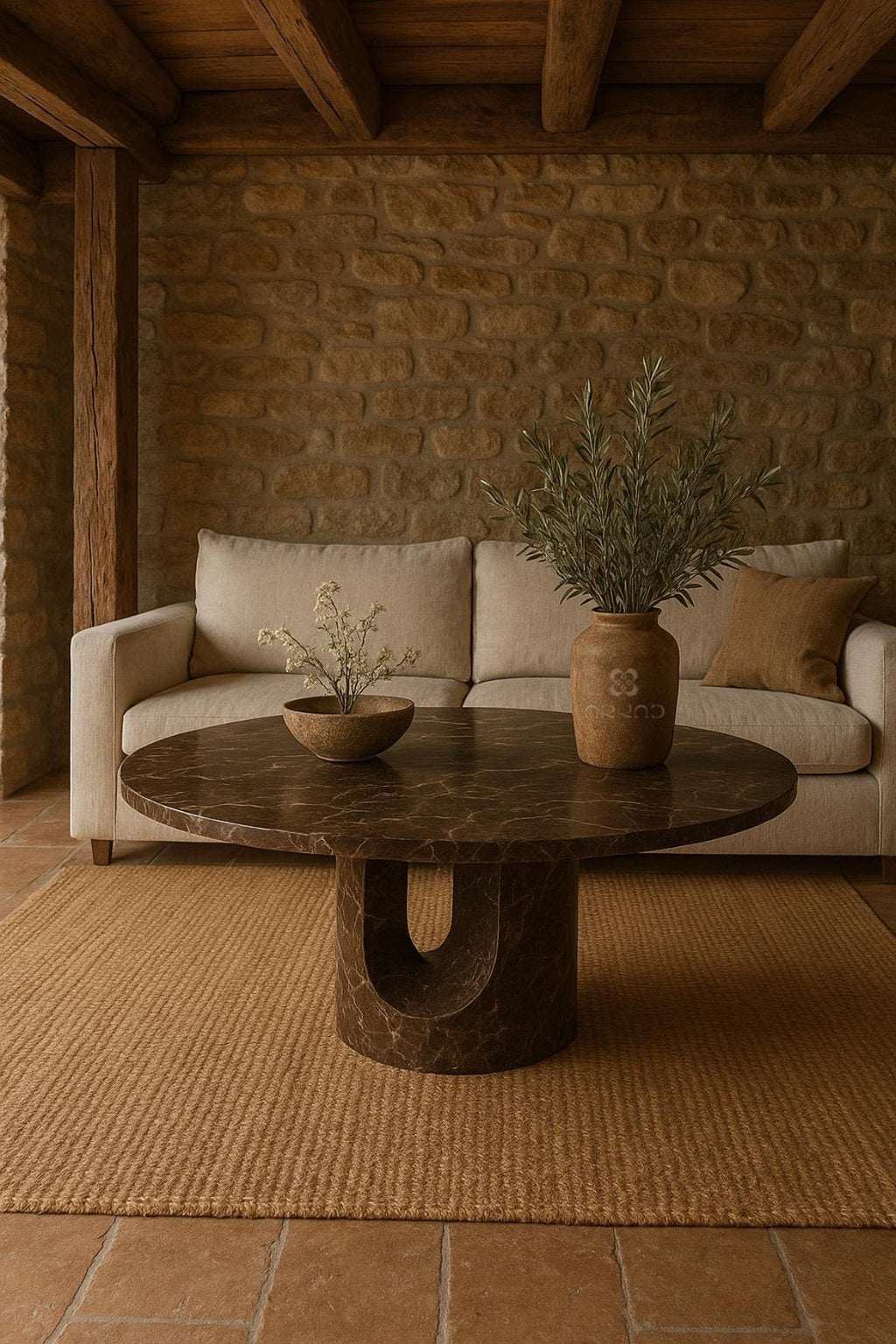 Coffee Table - Brown Marble – Emperador Stone Center Table